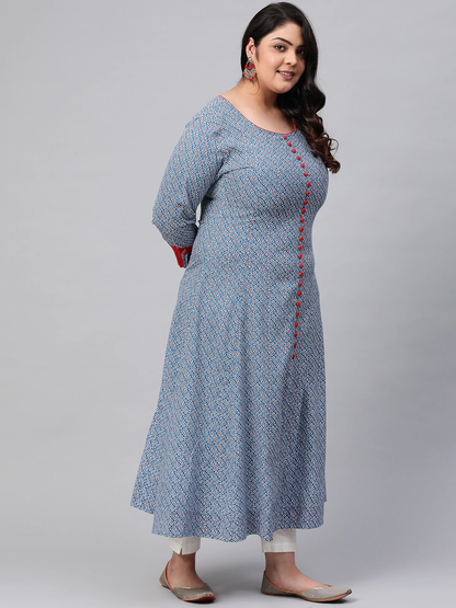 Yash Gallery Designer Printed Women’s Rayon Anarkali  Kurta