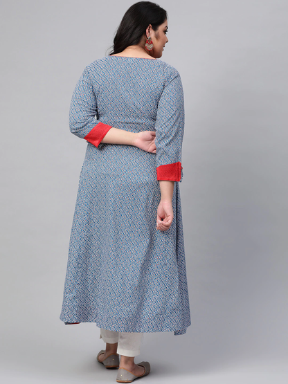 Yash Gallery Designer Printed Women’s Rayon Anarkali  Kurta