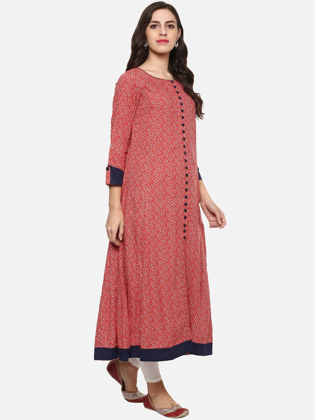 Yash Gallery Designer Printed Women’s Rayon Anarkali  Kurta