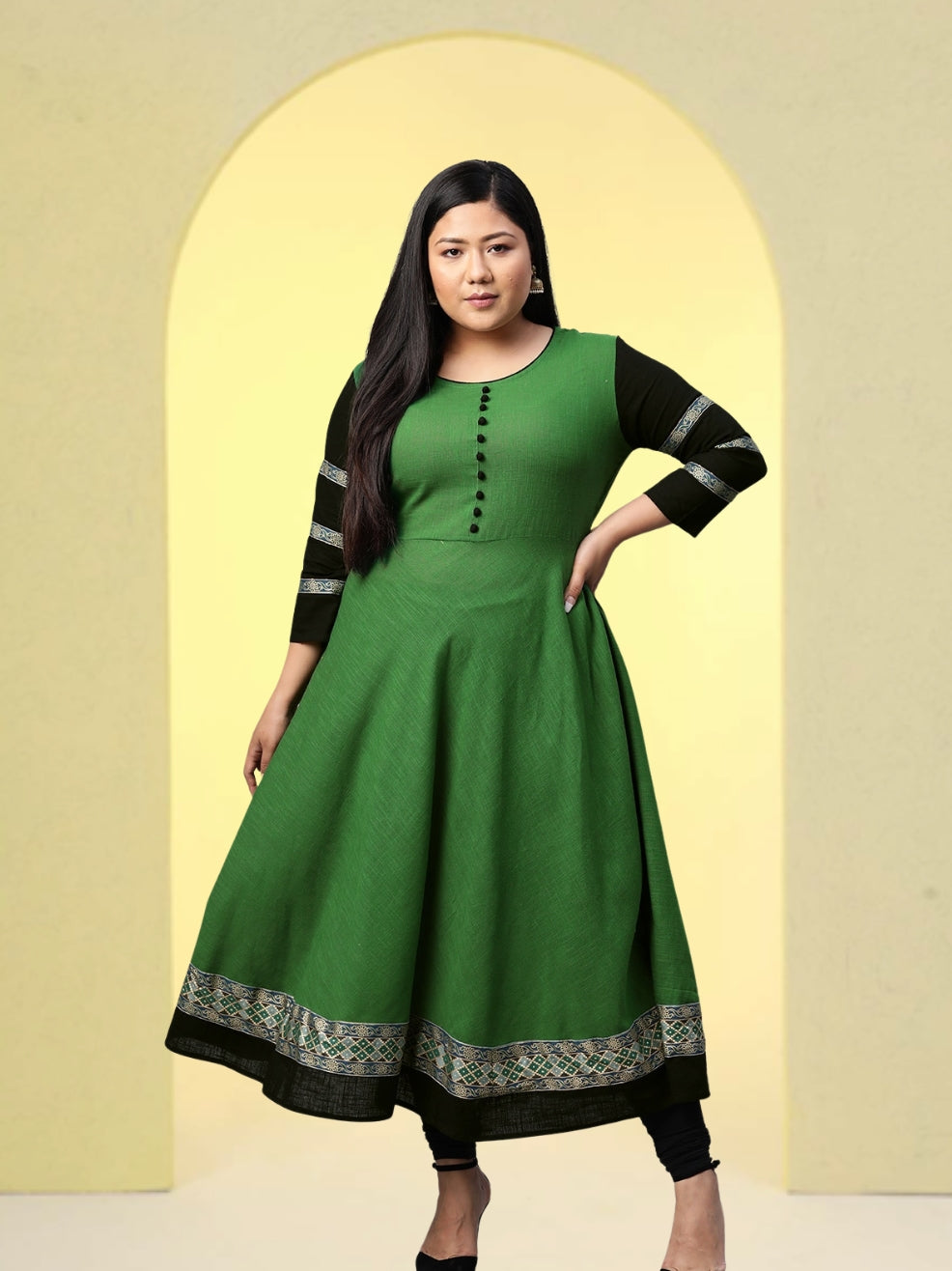 YASH GALLERY Women's Rayon Anarkali Kurta