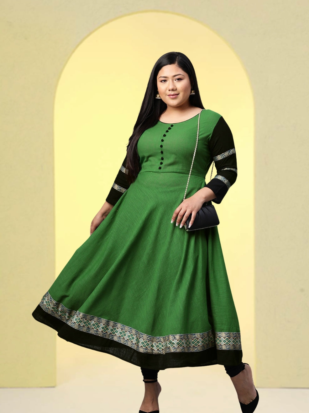 YASH GALLERY Women's Rayon Anarkali Kurta