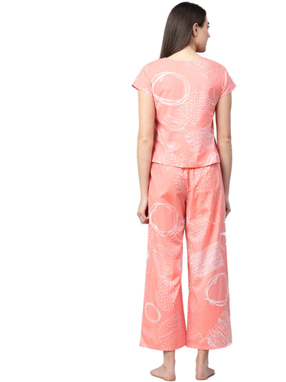Yash Gallery Women's Cotton Cambric Printed Night Suit Set