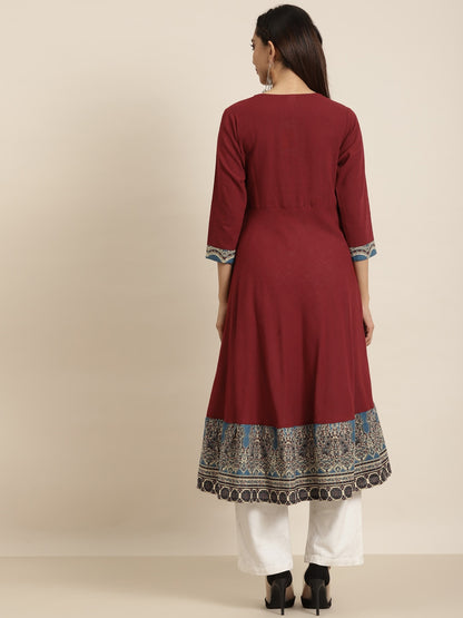 Patchwork Anarkali Kurta