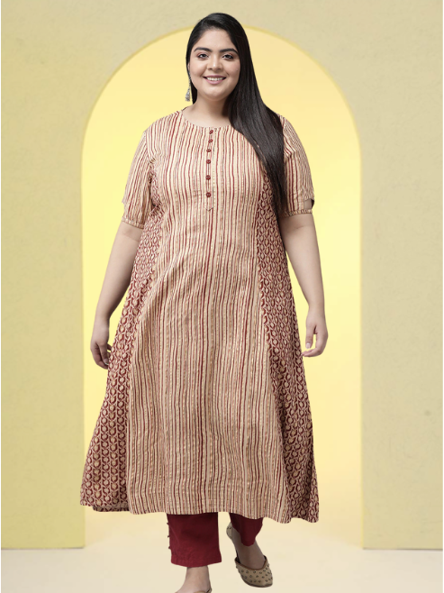yash gallery womens rayon floral printed a line kurti maroon