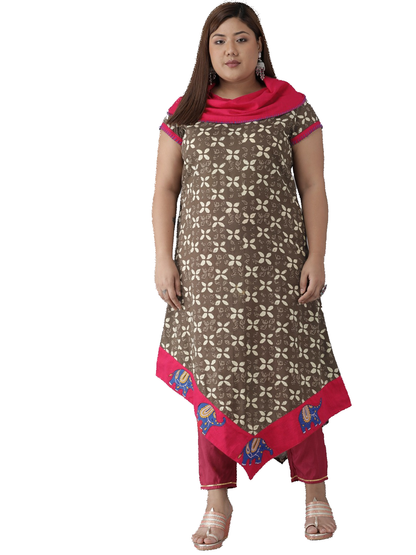 Yash Gallery Womens Cotton Asymmetric Kurta