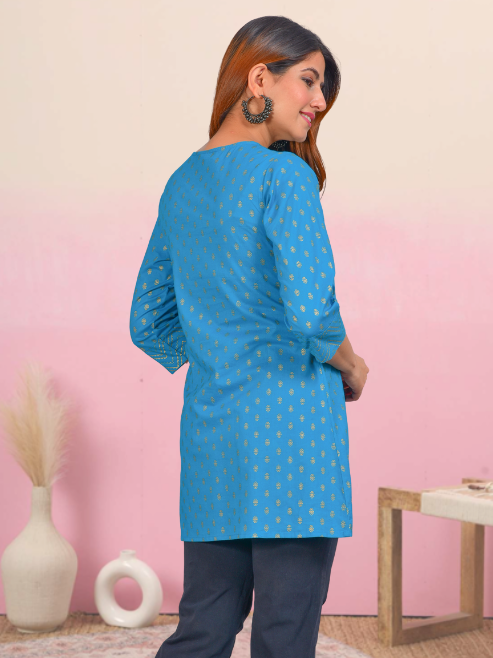 yash gallery womens cotton floral printed short kurti 