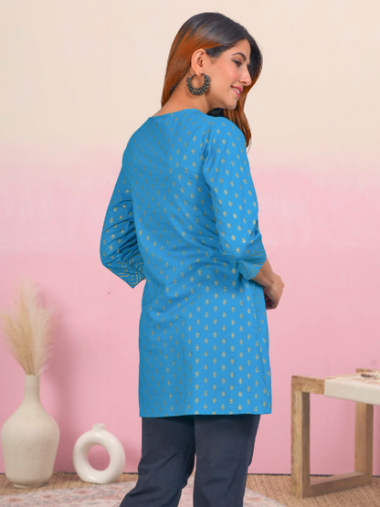 yash gallery womens cotton floral printed short kurti 