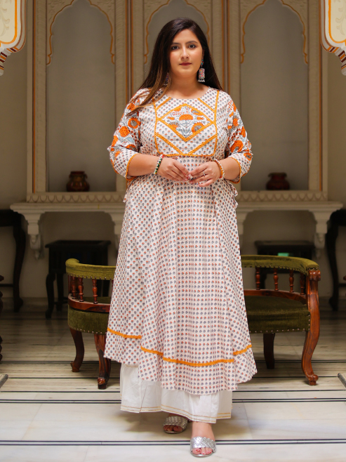 yash gallery floral printed anarkali kurta