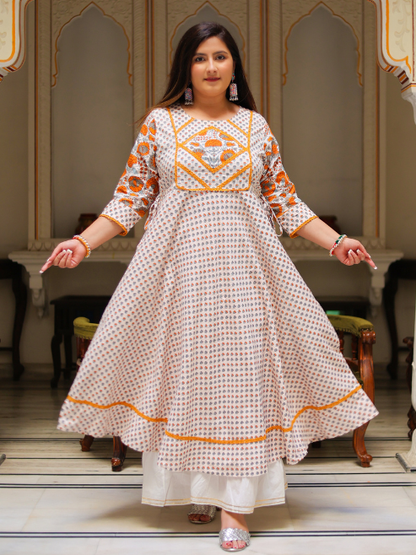 yash gallery floral printed anarkali kurta
