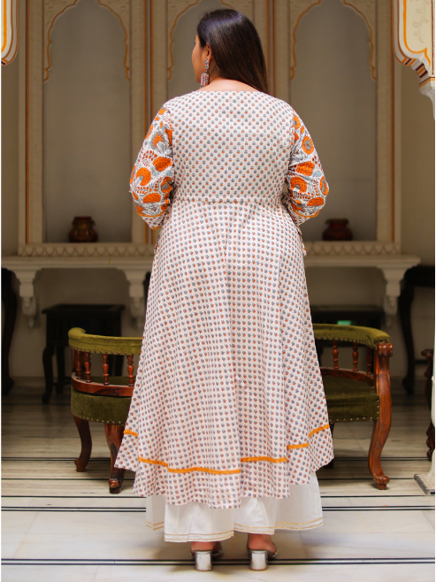 yash gallery floral printed anarkali kurta