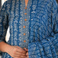 YASH GALLERY Women's Blue Floral Printed Anarkali Kurta with Pant & Dupatta Set