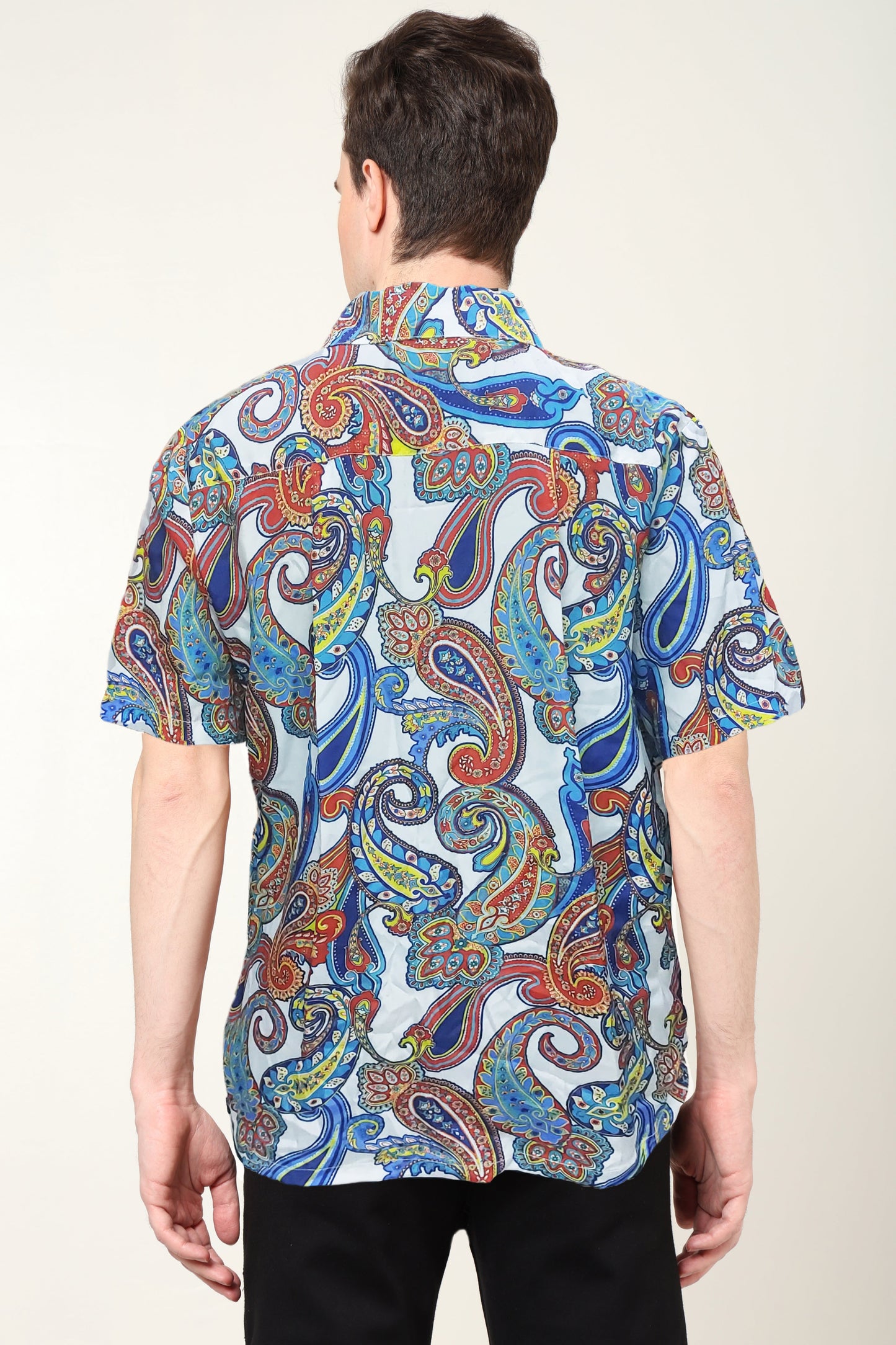 YASH GALLERY Men's Polyester Abstract Printed Regular Shirt (Multi)