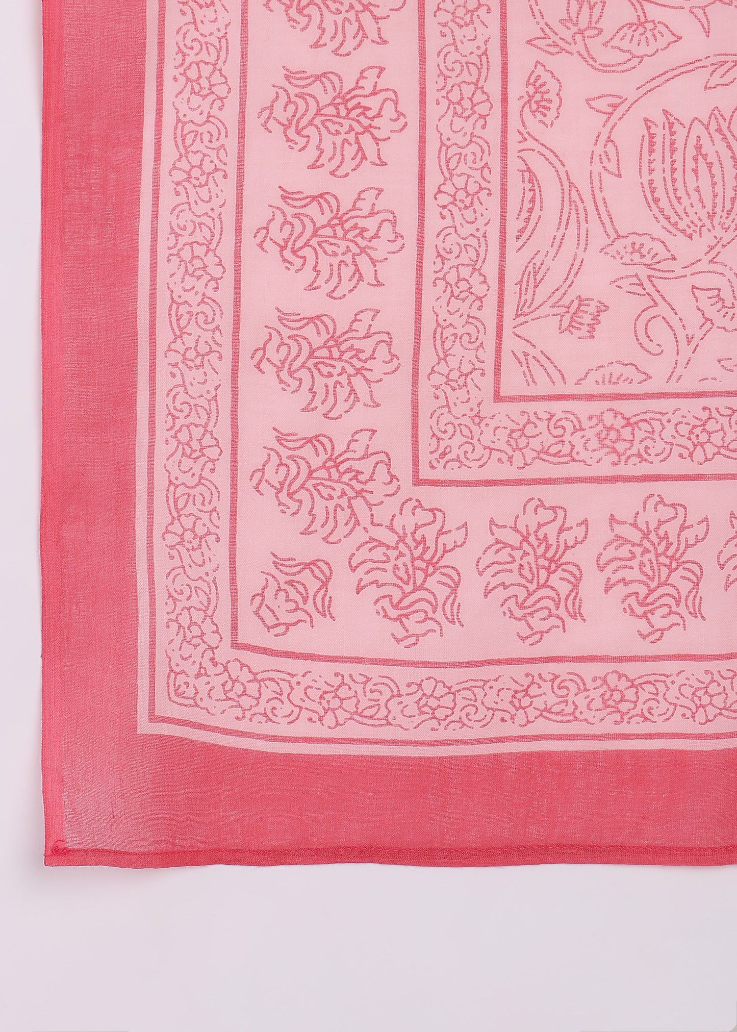 Yash Gallery Women’s Cambric Cotton Printed Straight Kurta with Pants & Dupatta Set (Pink)