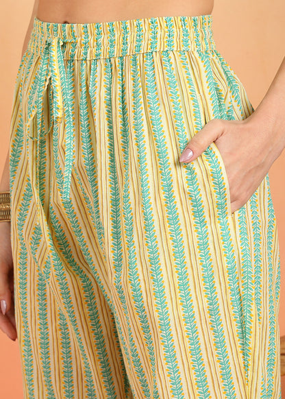 yash gallery womens cotton ankle length notch neck full sleeves floral print anarkali with pant and dupatta