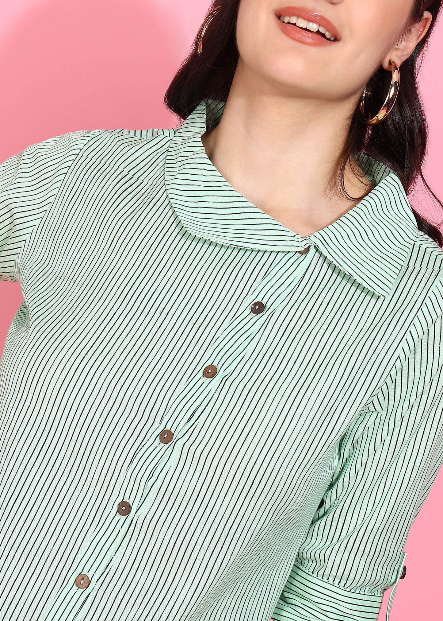 Casual Regular Sleeve Striped Top