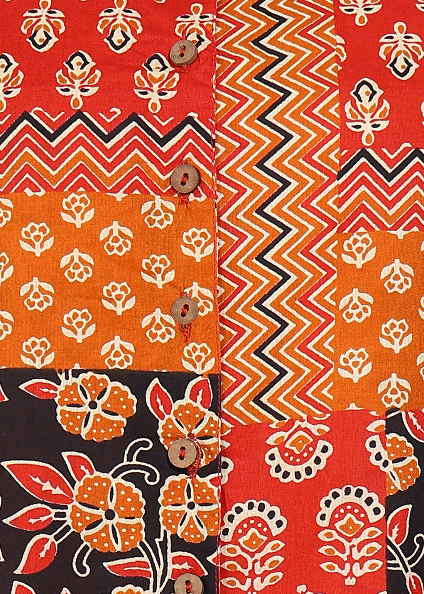 Yash Gallery Women's Blue Printed Cambric Cotton Short Sleeve Shirt Top