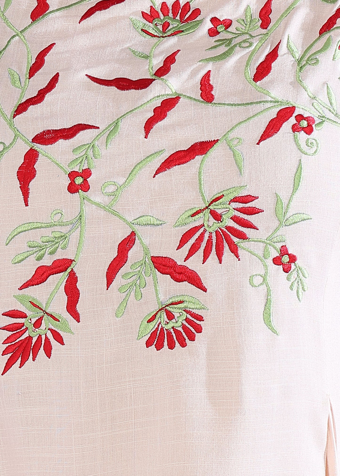 Yash Gallery Women's Casual Sleeveless Embroidered Women White Top