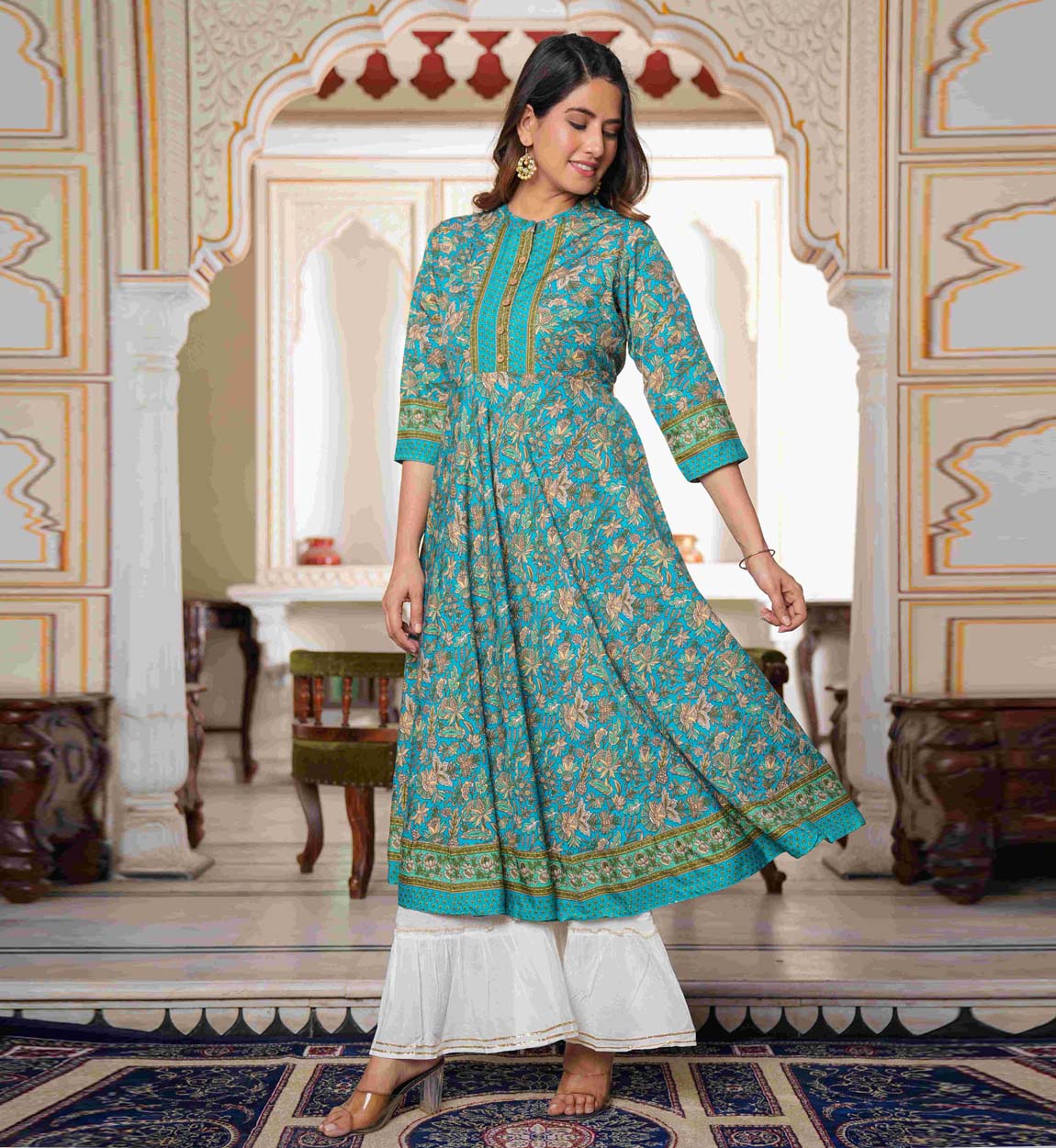 Collar hotsell anarkali kurtis