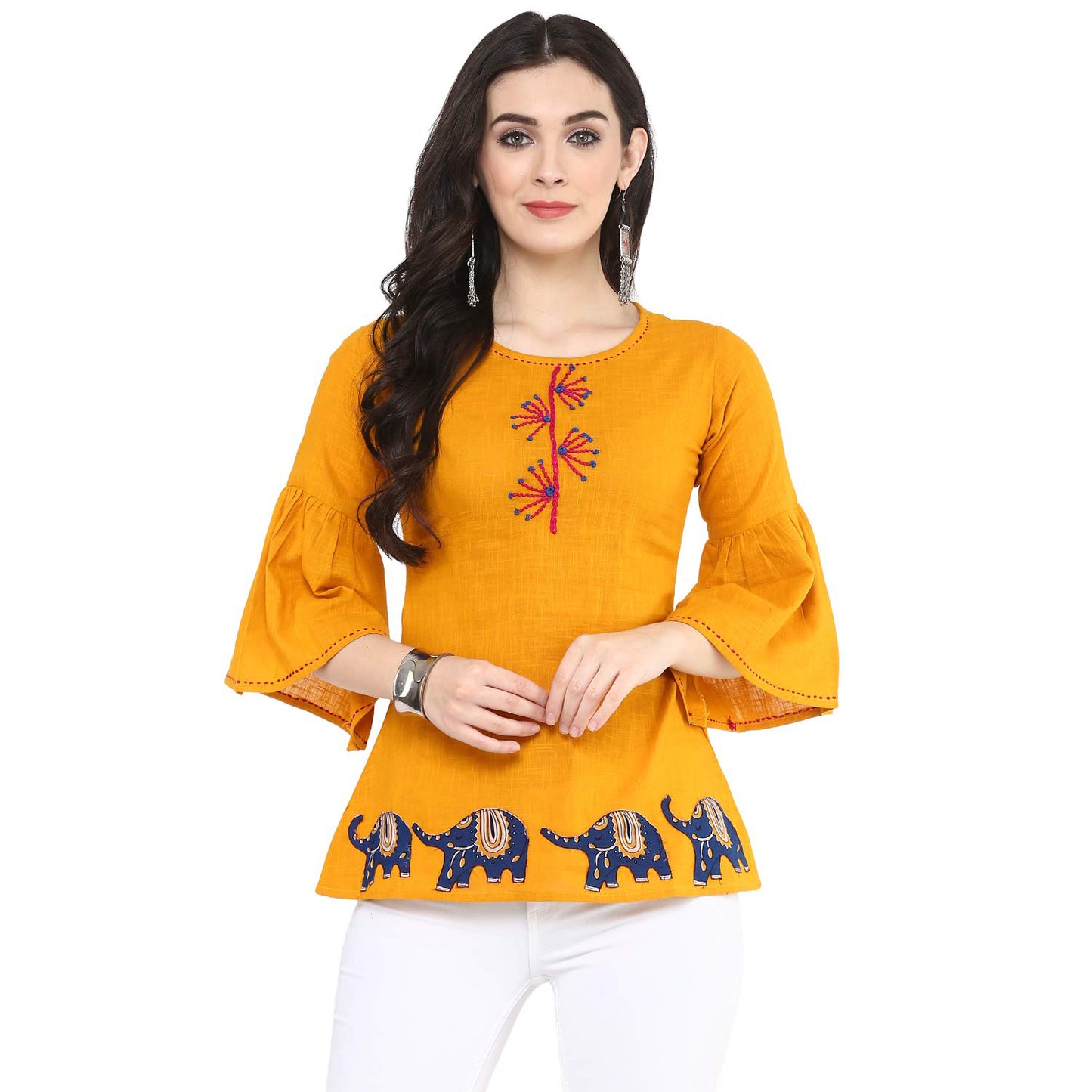 Cotton Patch Work Top (Yellow)