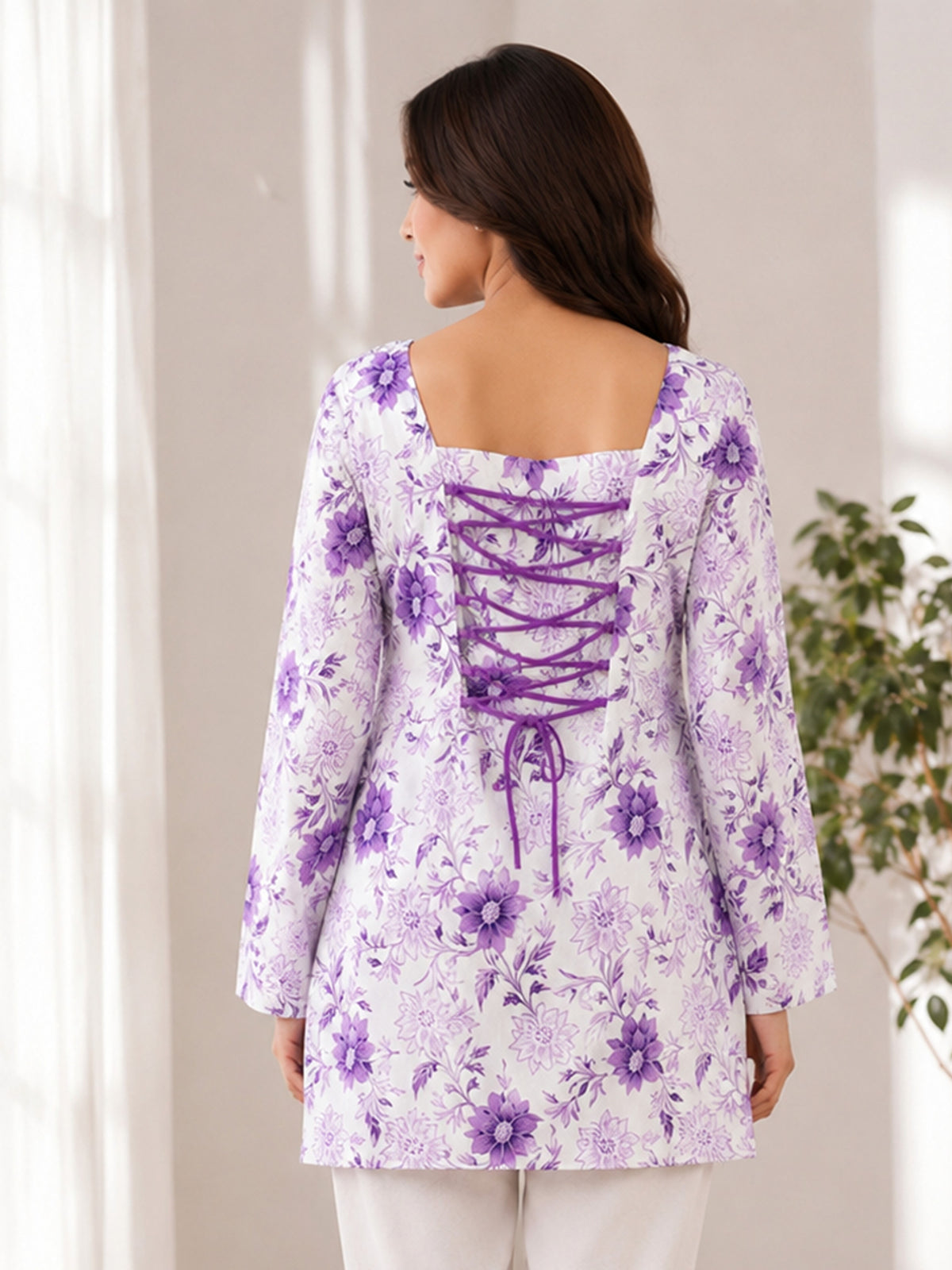 YASH GALLERY Pure Cotton Corset Back Short Kurti