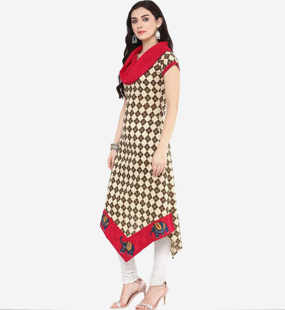Yash Gallery Womens Cotton Asymmetric Kurta