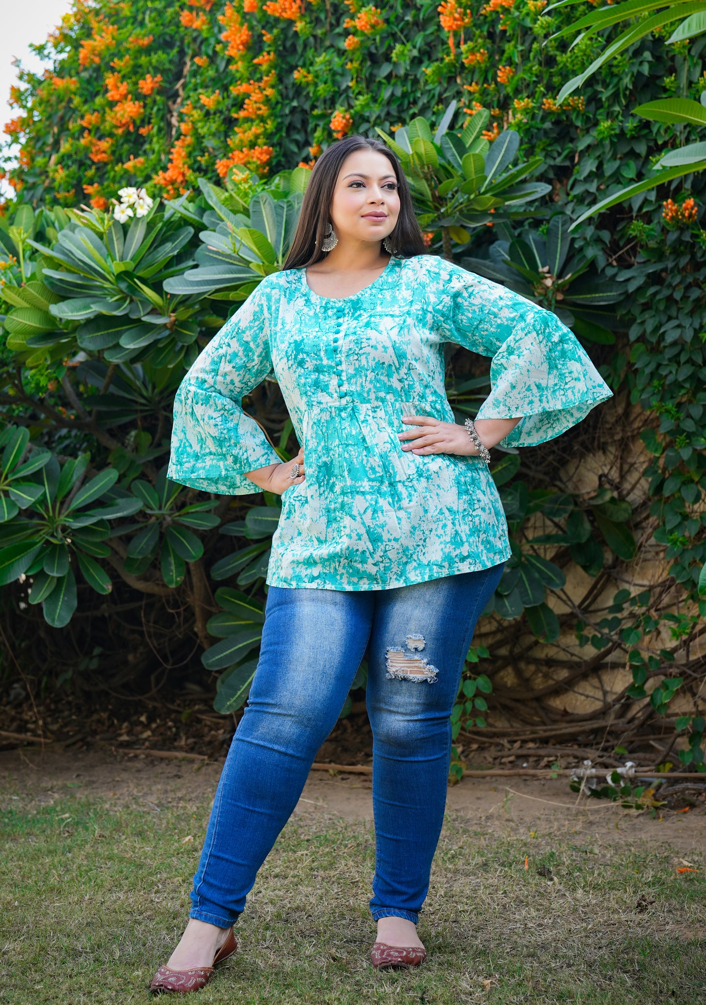 Yash Gallery Women Tunic Shirt Plus Size