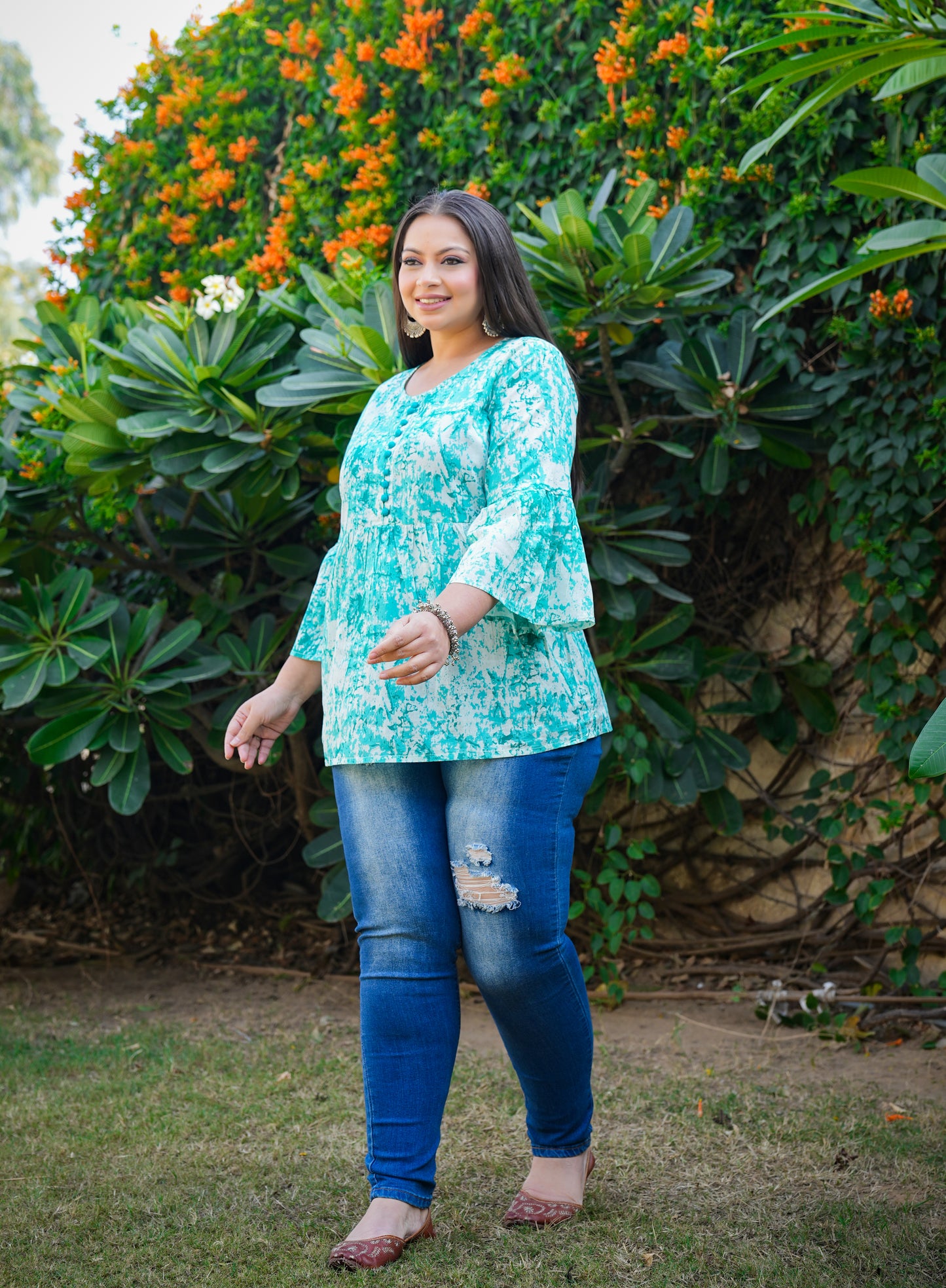 Yash Gallery Women Tunic Shirt Plus Size