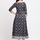 women bandhni print flared kurta red