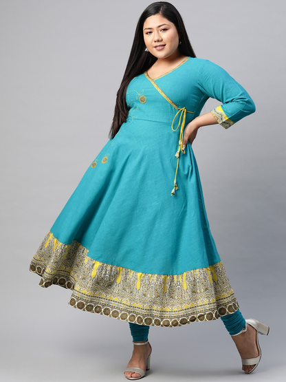 Patchwork Anarkali Kurta