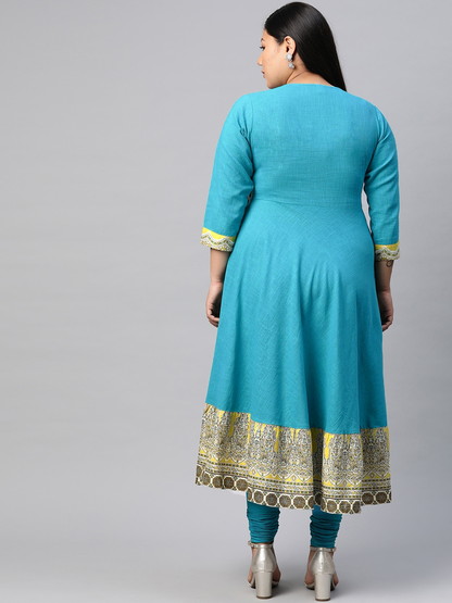 Patchwork Anarkali Kurta