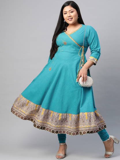 Patchwork Anarkali Kurta