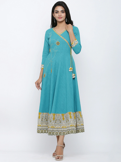 Patchwork Anarkali Kurta