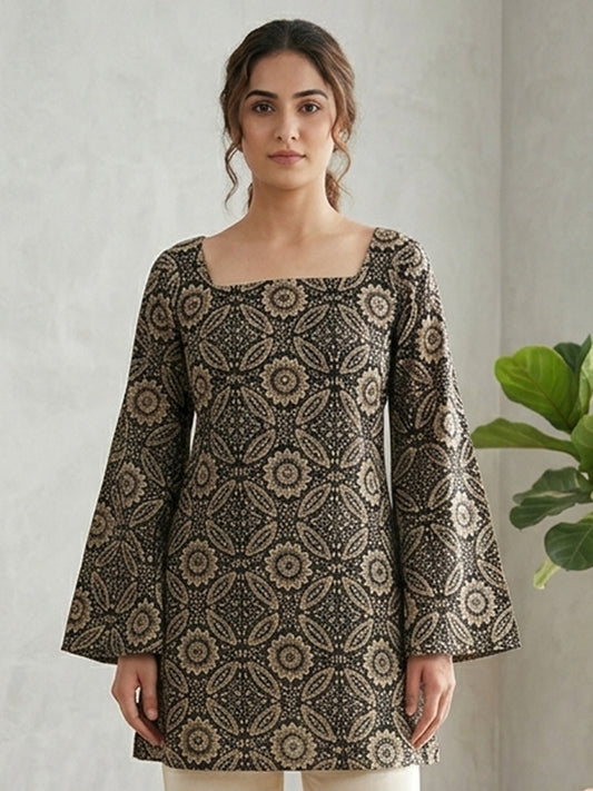 YASH GALLERY Pure Cotton Corset Back Short Kurti