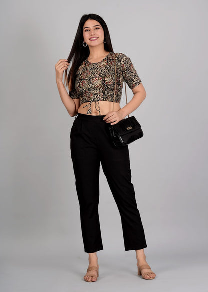 yash gallery womens cotton ajrakh printed regular blouse multi