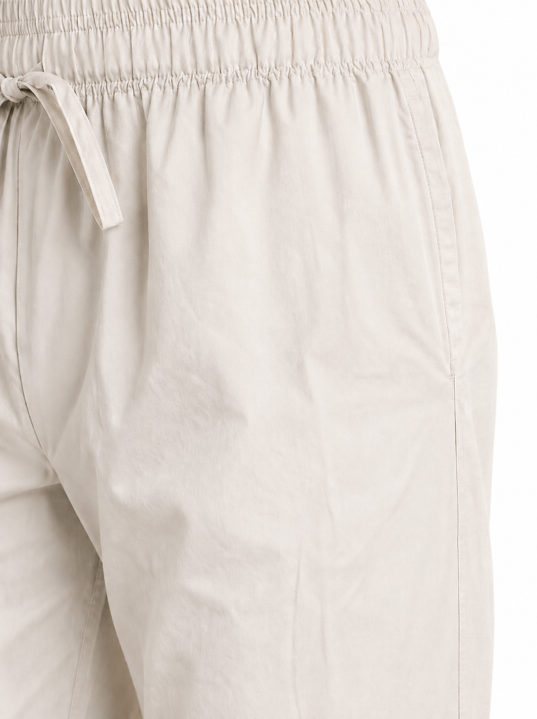 Yash Gallery Men's Off White Cotton Poplin Pyjama Pant for Kurta | Elastic Waistband with Drawstring |