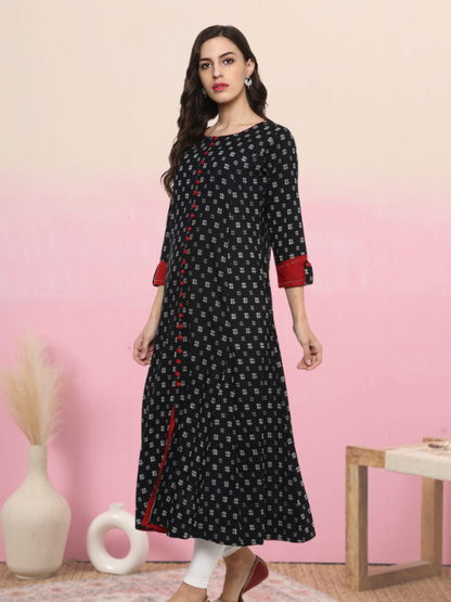 Cotton Anarkali Printed Kurti