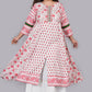 YASH GALLERY Women's Floral Printed Anarkali Kurti (White)