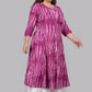YASH GALLERY Women's  Tie & Dye Printed Anarkali Kurti(Purple)