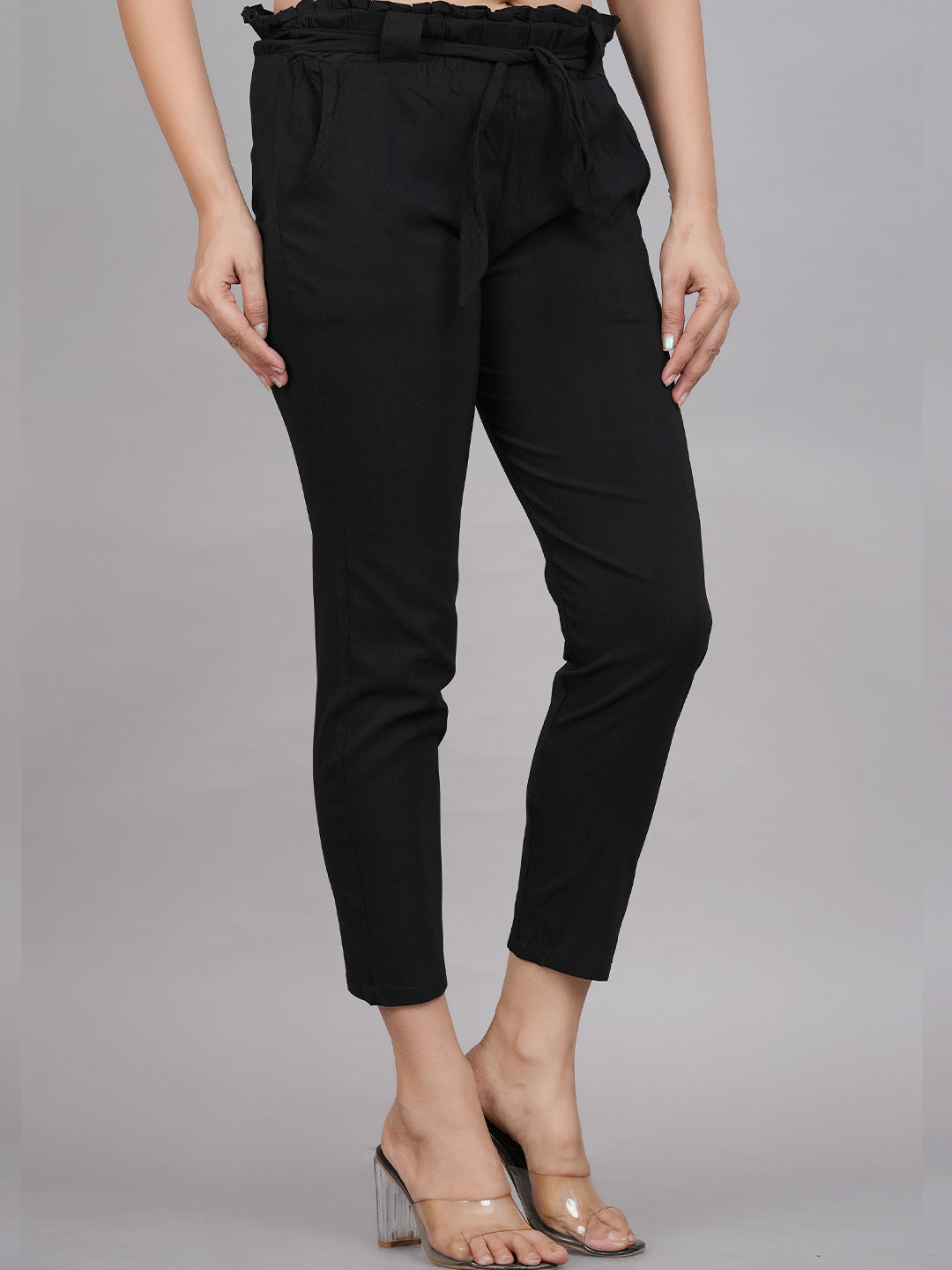 YASH GALLERY Women's Maroon Lycra Regular Fit Trouser Pants