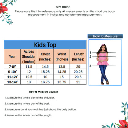 YASH GALLERY Kids Floral Printed Sleeveless Top