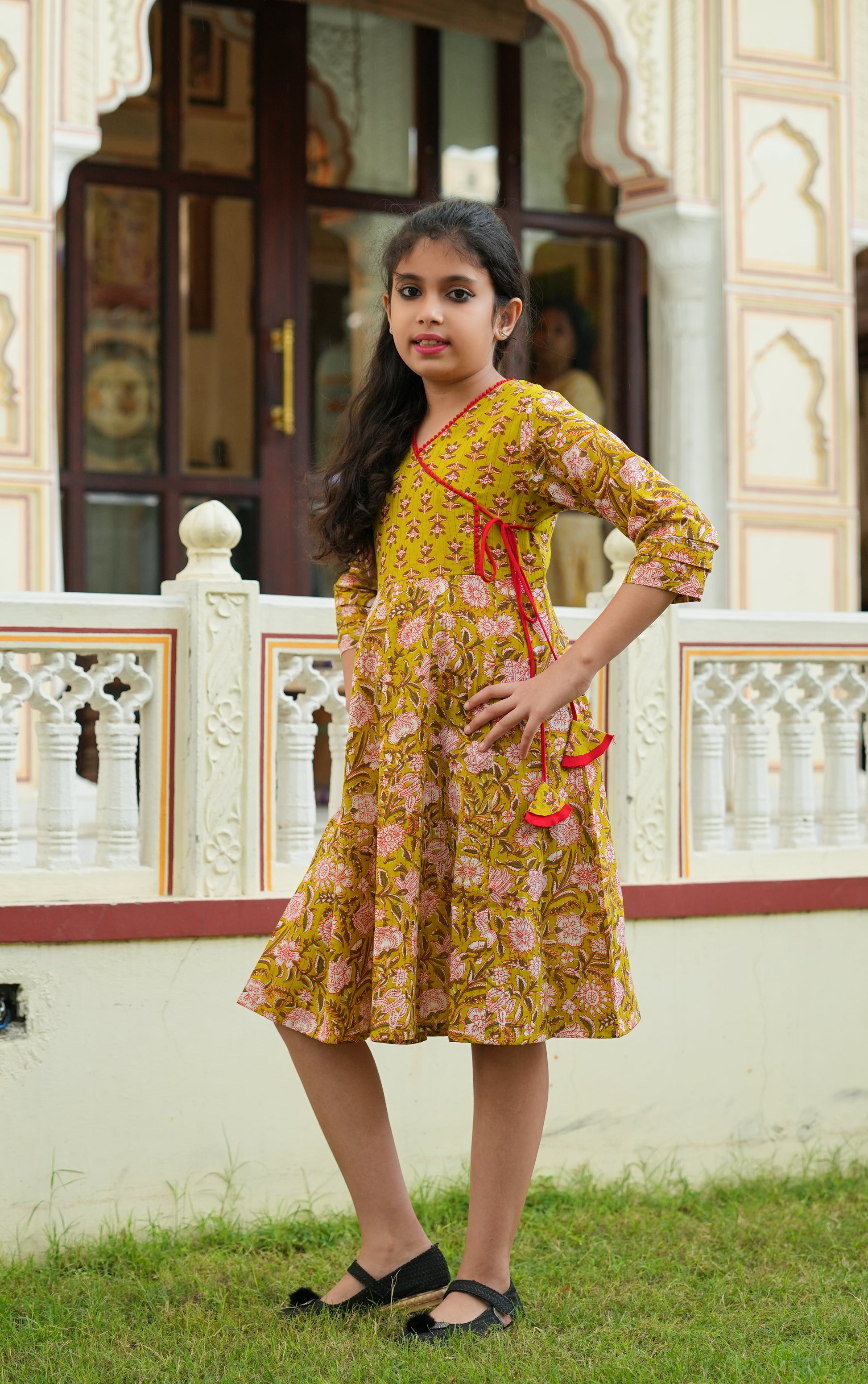 Stylish Lawn Angrakha Style Short Frock Short Angrakha Style