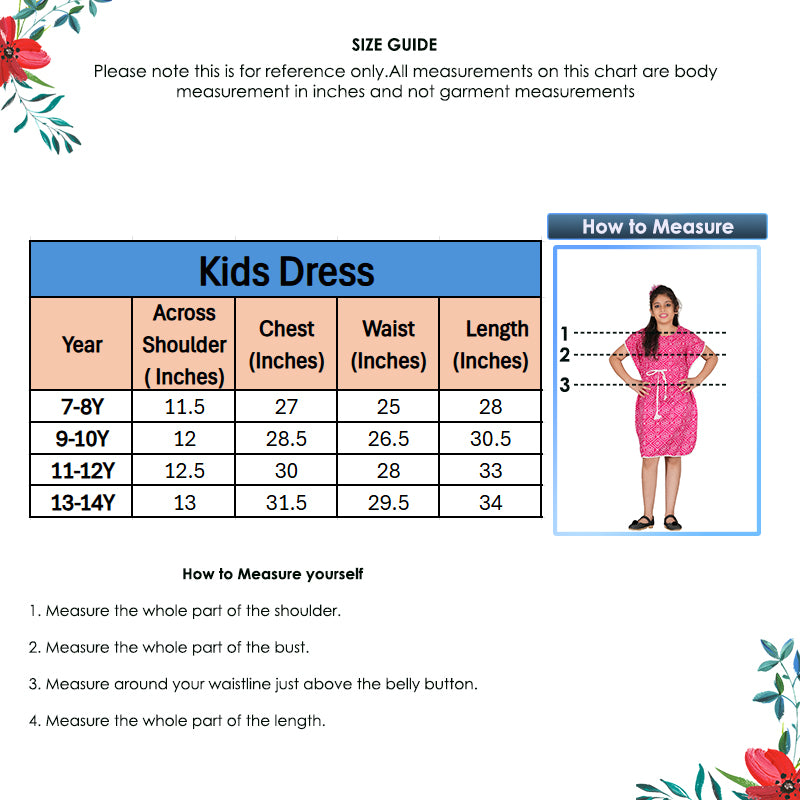 YASH GALLERY Kids Bandhej Printed Kaftan Dress