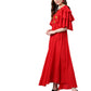  Rayon Embroidered Anarkali Ethnic Dress (Red)