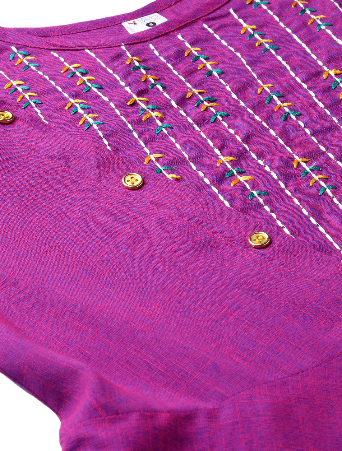  Viscose Embroidered Anarkali Kurta (Purple)