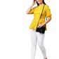  Rayon Checks Print Regular Top (Yellow)