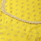  Cambric Cotton Golden Butti Printed Anarkali Kurta (Yellow)