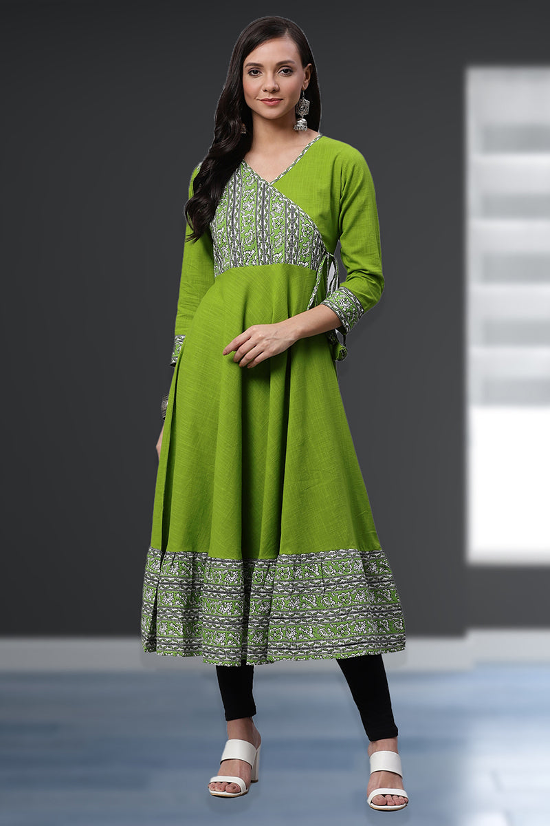 3/4 Sleeve Angrakha Style Kurti at Rs 995 in Jaipur | ID: 2851951049630