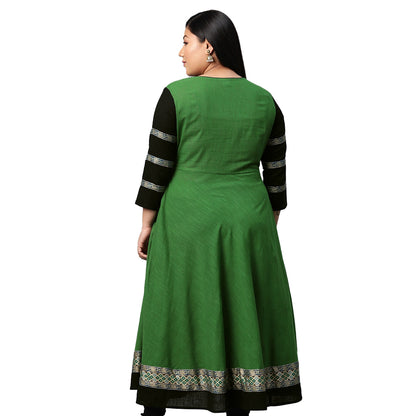 women cotton slub anarkali kurta