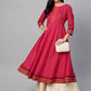  Cotton Slub Gold Printed Anarkali Kurta