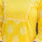 Cotton Floral Printed Straight Kurta & Pant Set (Yellow)